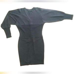 NWOT Semplice Black L/s Knit Dress. Size L